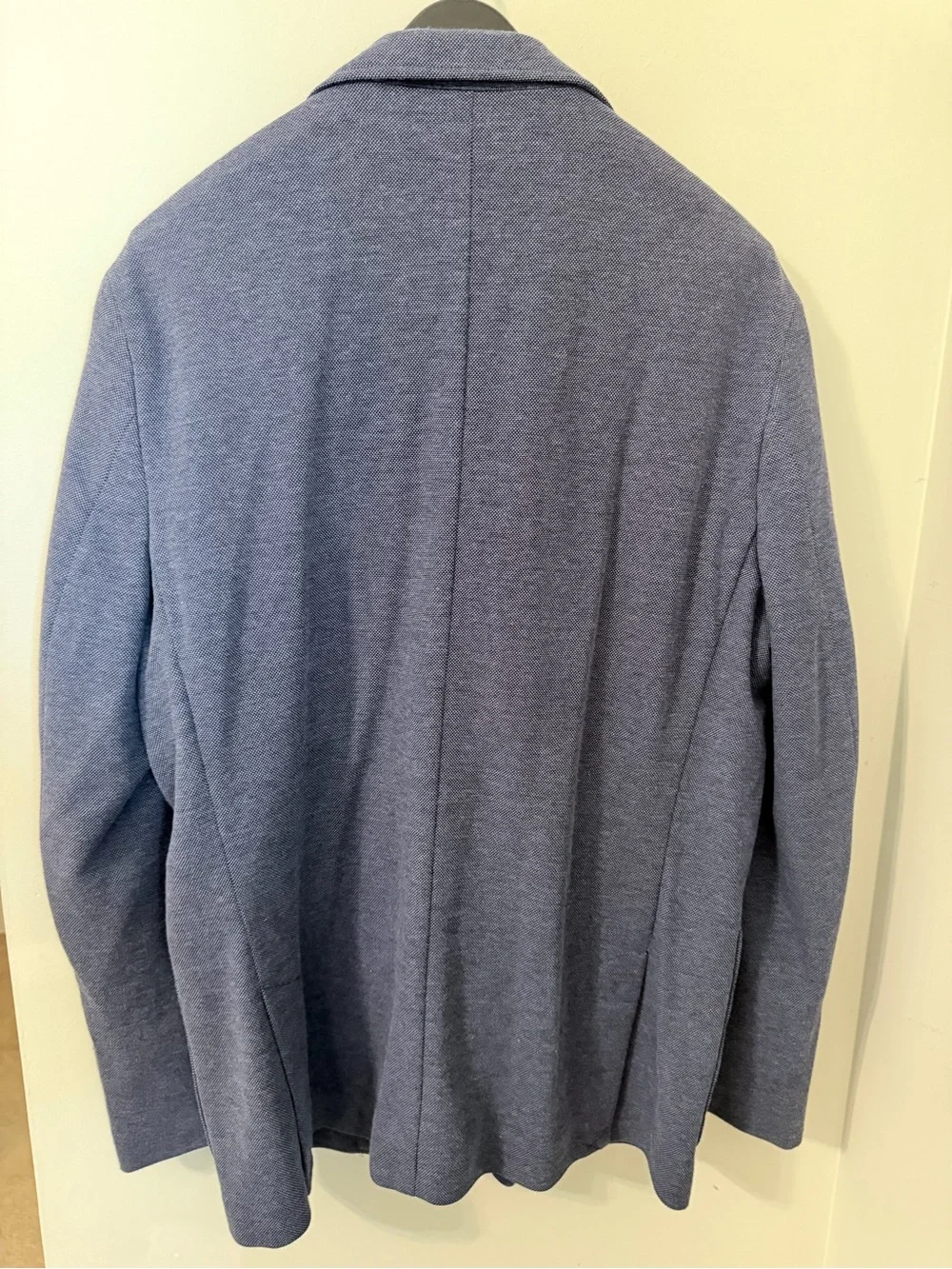 Men's Navy Knit Blazer - Casual Tailored Sport Coat